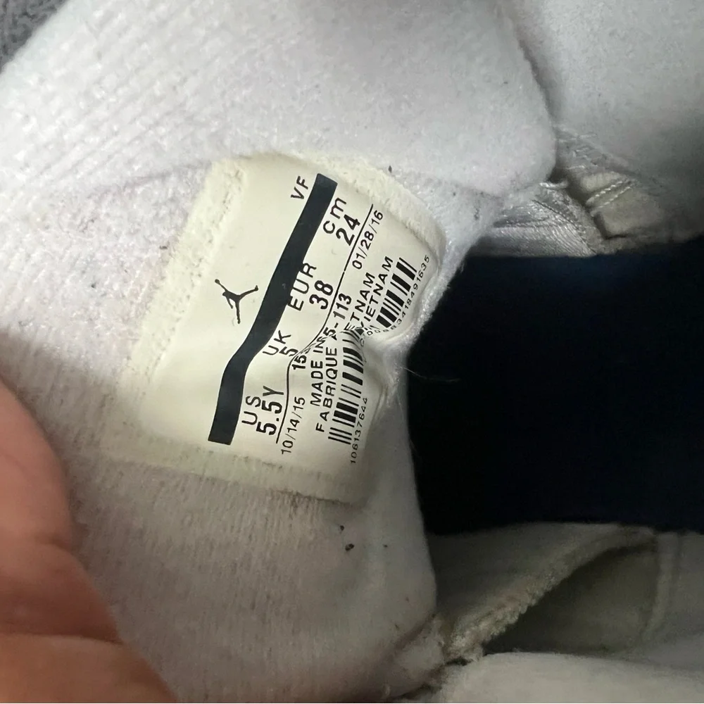 White and Blue Athletic Shoes - Picture 2 of 4